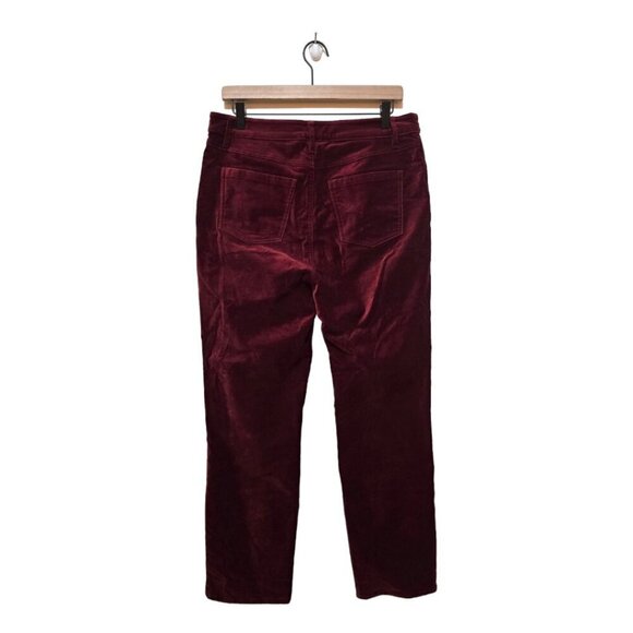 Soft Surroundings Blakely Velveteen Pants in Cabernet Sz 10 - Picture 4 of 8
